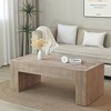 Lyngins Modern Coffee Table for Living Room – Floating Top Design, Wood Coffee Table with Rectangular Tabletop, Center Table & Sofa Table - 2 of 4