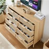 Lyngins Modern 6-Drawers Dresser,Wood Chest of Drawers with Rattan Drawers,Storage Furniture for Bedroom,Living Room - 4 of 4