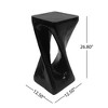 Lyngins Twisted Spiral Patio End Tables, MGO Accent Table, Wood-Look Outdoor End Table for Patio or Indoor Use, Outdoor Side Table - 2 of 4