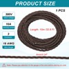 Unique Bargains Twisted Cloth Covered Braided Lamp Fan Electrical Wire 18AWG - 2 of 4