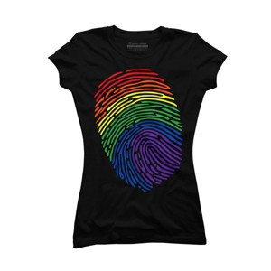 Adult Design By Humans Pride Fingerprint Rainbow Month By SummerFunnyT-Shirt - 1 of 2