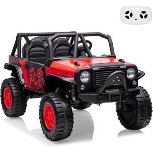 24V 2-Seater Kids Battery Powered Ride-On Truck Car with Remote, LED Lights, Music, Suspension & 2 Motors - 1 of 4