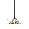 Toltec Lighting Any 1 - Light Pendant in  Dark Granite with 14" Fiesta Art Glass Shade - 2 of 2