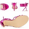BLISSFUL STEP Women's Knot Strap Stiletto Heel Lace Up Sandals - 3 of 4