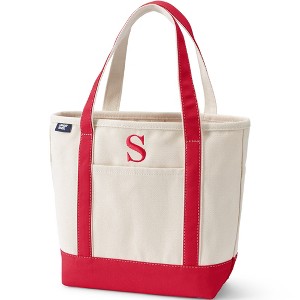 Lands' End Pre-Monogrammed Letter K Canvas Tote Bag - 1 of 3