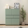 Alilang Storage Cabinet Freestanding 4 Door Cubby with 2 Drawers Modern Style for Living Room, Dining Room Hallway Entryway 39 x 47 inch-Green - 2 of 4