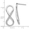 Black Bow Jewelry Polished Infinity Symbol Post Earrings in Sterling Silver, 28mm - 4 of 4