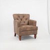 Vynxaria Modern Accent Chairs for Vanity or Living Spaces - Black/Brown - 3 of 4