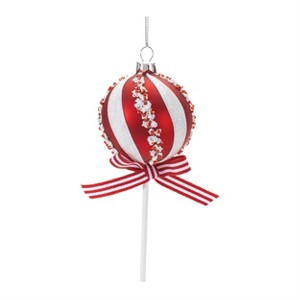 Glass Peppermint Lollipop Ornament (Set of 12) - 1 of 2