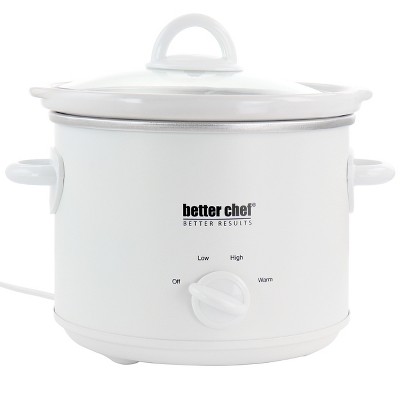 970117929M Better Chef 4 Quart Oval Slow Cooker with Removable Stoneware  Crock in Stainless Steel