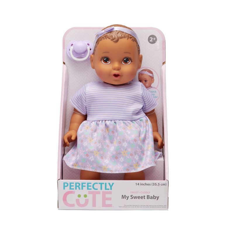 Perfectly Cute Basic Baby Girl 14&#34; Baby Doll - Brunette and brown eyes, 3 of 6