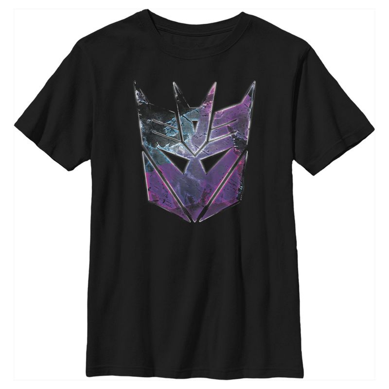 Boy's Transformers Decepticon Rusted Logo T-Shirt, 1 of 6