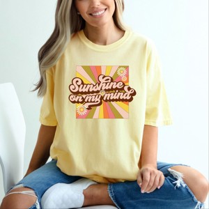 Simply Sage Market Retro Sunshine On My Mind Garment Dyed Tee - 1 of 4
