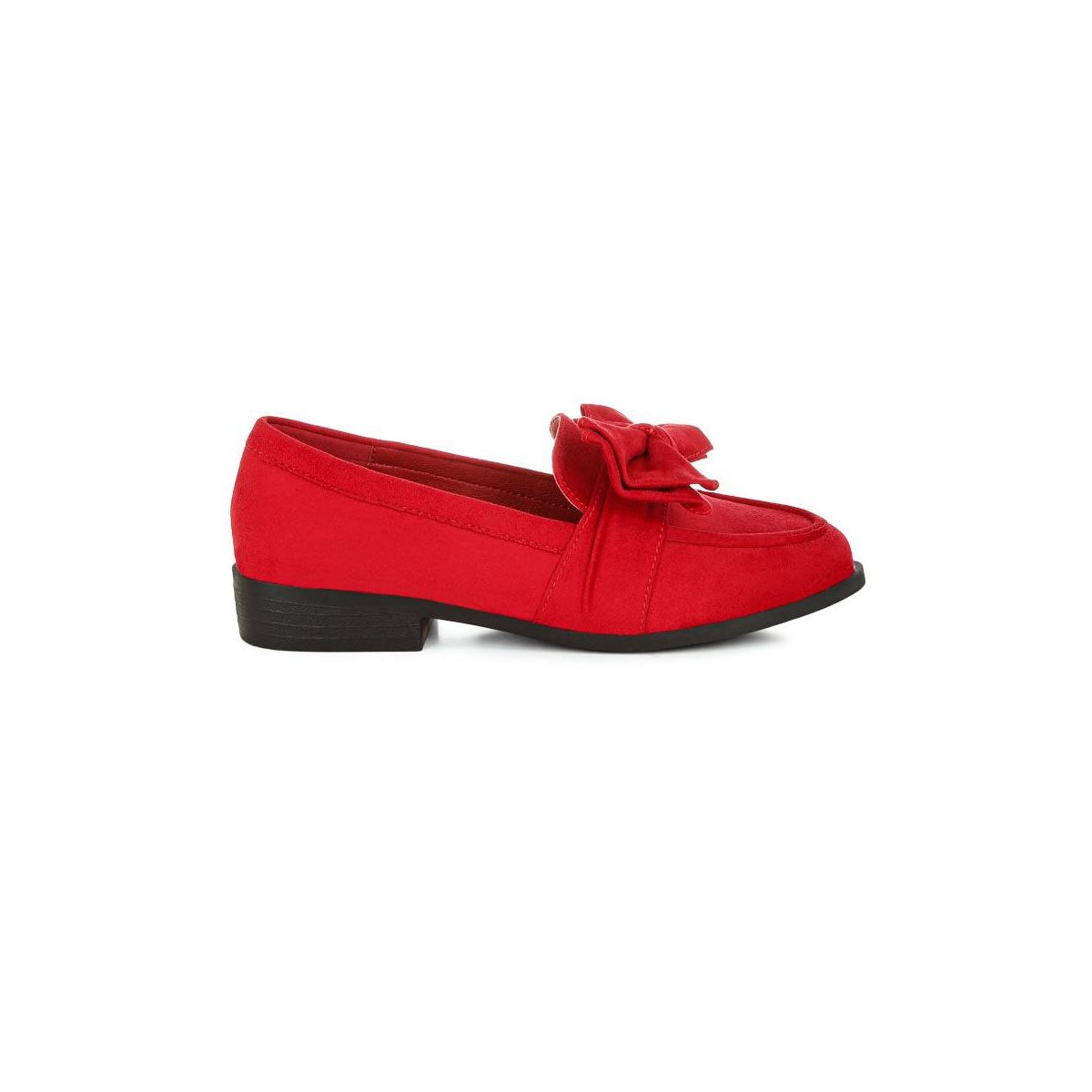 Женские туфли London Rag Womens Havisham Bow Accent Heeled Loafers 7 — фото 3
