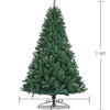 NAYSAYE 7.5FT Artificial Christmas Tree Full Natural Spruce PVC Fir Tree with Foldable Metal Stand for Holiday Home Decor, Green, 43.9"*43.3"*90" - 3 of 4