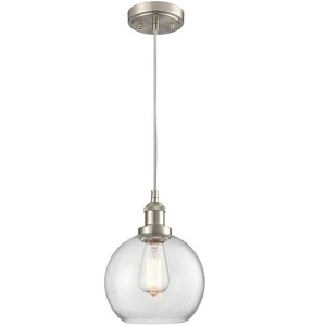 Claxy Modern Kitchen Glass Globe Pendant Light Brushed Nickel - 1 of 4