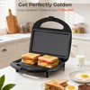 OSTBA/YASHE 2-Slice Sandwich Maker with Non-Stick Plates, Grilled Cheese, Cool-Touch Handle, Indicator Lights, 750W, Compact & Easy to Clean - 2 of 4