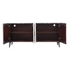 Treasure Trove Accents 4 Door Credenza Ganawick White: Mango Wood, Divided Storage, 2 Shelves, Adult Assembly Required - 4 of 4