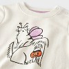 Baby 2pc Halloween Dog & Cat Trick-Or-Treating French Terry & Jogger Pants Set - Cat & Jack™ Cream - 3 of 4