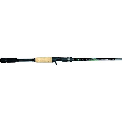 Dobyns Rods FR663C Fury Series 6 Foot 6 Inch1 Pc Fast Action Medium/Heavy Casting Fishing Rod, Black/Green