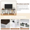 TV Stand For 60-69 Inch TV , American Country Style TV Lockers With Glass Door Panel, Metal Handles, Birch Legs & 3 Flip Drawers, Media Console Table - 4 of 4