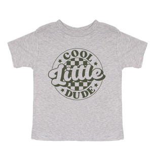 The Juniper Shop Cool Little Dude Checkered Toddler Short Sleeve Tee - 1 of 4
