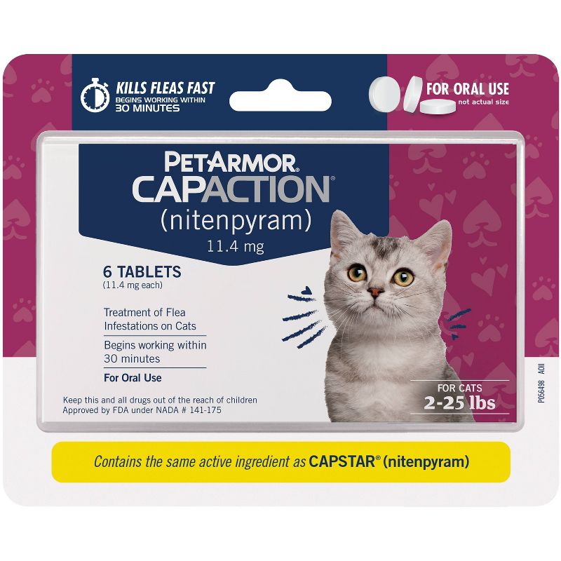 CapAction Flea Treatment for Cats - 2-25lbs, 1 of 12