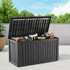 Wooakway 150 Gallon Waterproof All-Weather Storage Box Deck Box Indoor and Outdoor Use - 2 of 4