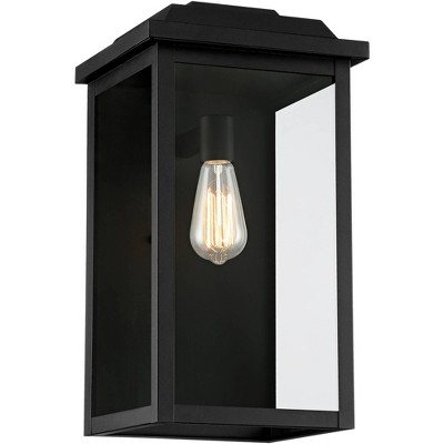 John Timberland Eastcrest 18 1/2" High Textured Black Finish Steel Outdoor Wall Light