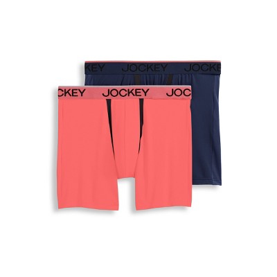 Jockey Men's Big Man Chafe Proof Pouch Microfiber 6" Boxer Brief - 2 Pack