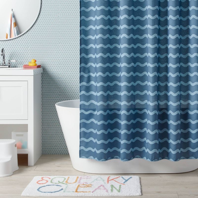 Wave Kids&#39; Shower Curtain Blue - Pillowfort&#8482;, 3 of 6