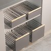 Gray-S Pull Out Cabinet Organizer Fixed With Adhesive Film, Heavy Duty Slide Out Pantry Shelves Drawer Storage, Sliding Mesh Cabinet Basket With Han - 2 of 4