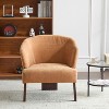 NicBex Mid-Century Modern Accent Chair, Round Back Lounge Chair with Wooden Legs & Plush Fabric Upholstery for Living Room, Bedroom, Office - 2 of 4