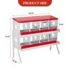 6/8/10 Compartment Galvanized Chicken Nesting Box - Metal Laying Box with Legs for Hens - 3 of 4