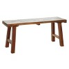 Mahogany Wood Bench Brown - Olivia & May: Handmade, No Assembly, Indoor Use, Seats 2 - 2 of 4