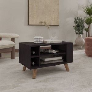 Coffee Table, 4 Shelves, 4 Legs, Black Wengue - 1 of 1