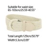 Allegra K Women's Metal Buckle Woven Wide Braided Dress Waist Belts 65-88cm/25.59-34.65" - 3 of 4