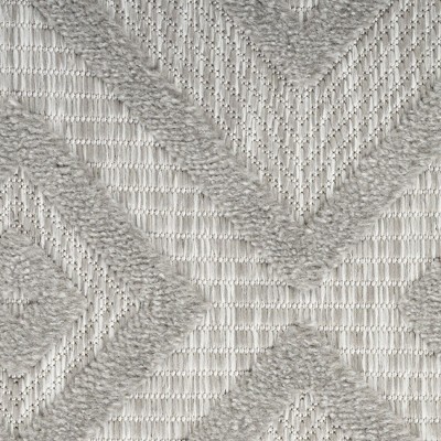 Silver Grey Diamond Flatweave Indoor Outdoor Area Rug 7' x 10'