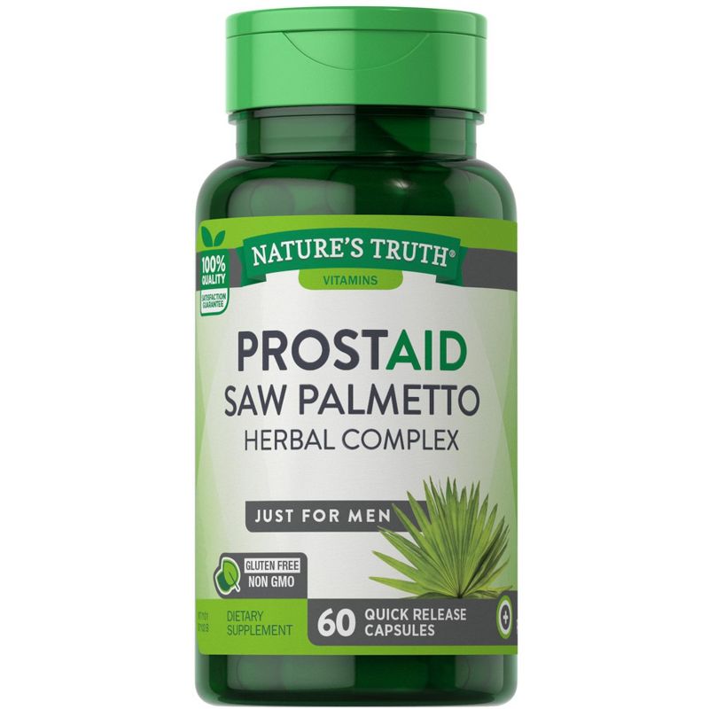 Nature's Truth Prostaid (Prostate Health Supplement) | Saw Palmetto Herbal Complex | 60 Capsules, 1 of 5