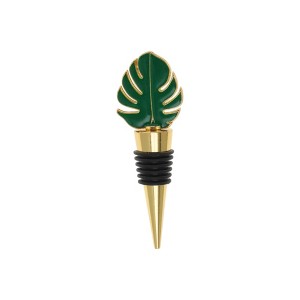 Unique Bargains Bottle Stoppers Monstera Leaf Zinc Alloy PTR 3.94"x1.34"x0.79" 1 Pc - 1 of 3