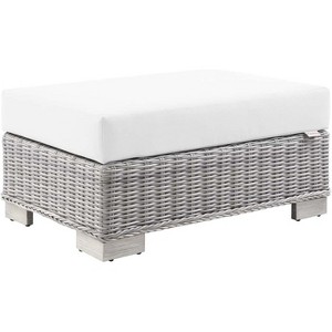 Modway Conway Outdoor Patio Wicker Rattan Ottoman - 1 of 3