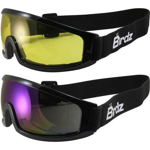 2 Pairs Of Birdz Eyewear Robin Safety Goggles With Blue, Yellow Lenses ...