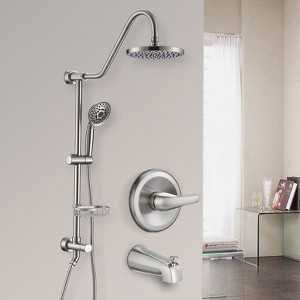 PAGED Shower Head with Spray Patterns Rain Shower Head with Body Jet Handshower, Shower Heads for Bathroom - 1 of 4