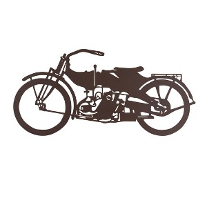 Collections Etc Iron Cut-Out Motorcycle Wall Decoration 23" x 0.38" x 11" - 1 of 2