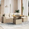 vidaXL Garden Sofa Set Beige, Cream White - 2 of 4