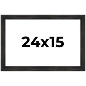 PosterPalooza | 24x15 Wide Barnwood Picture Frame, UV Acrylic, 6 Finishes - Grey, Brown, White, and Black - 1 of 4