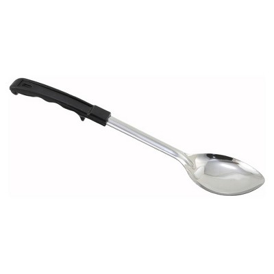 Winco Solid Basting Spoon with Stop Hook and Bakelite Handle, 13-Inch