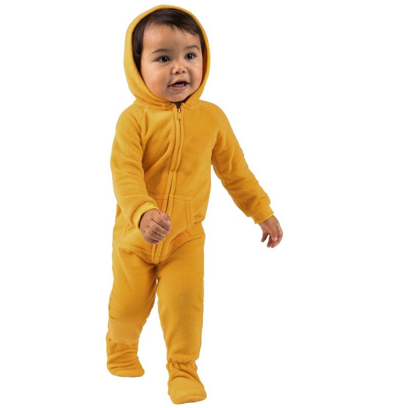 Footed Pajamas - Family Matching - Creamsicle Hoodie Fleece Onesie For Boys, Girls, Men and Women | Unisex, 2 of 5