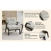 Mid-Century Modern Lounge Armchair -Seat Cushion - for Living Room, Study(Beige+Grey) - 4 of 4