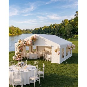 20x40 Ft Heavy Duty Party Tent – Galvanized Steel Outdoor Canopy